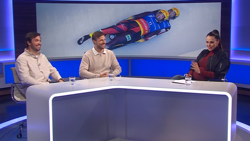 Tobias Wendl und Tobias Arlt bei Blickpunkt Sport | Bild: BR Tobias Wendl und Tobias Arlt bei Blickpunkt Sport