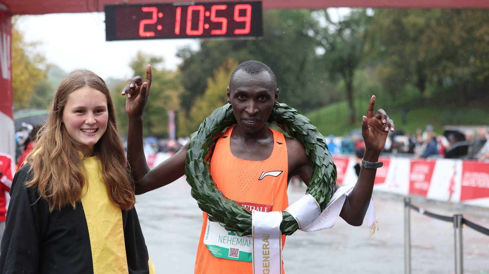 Viel Regen - weniger Zuschauer beim München Marathon