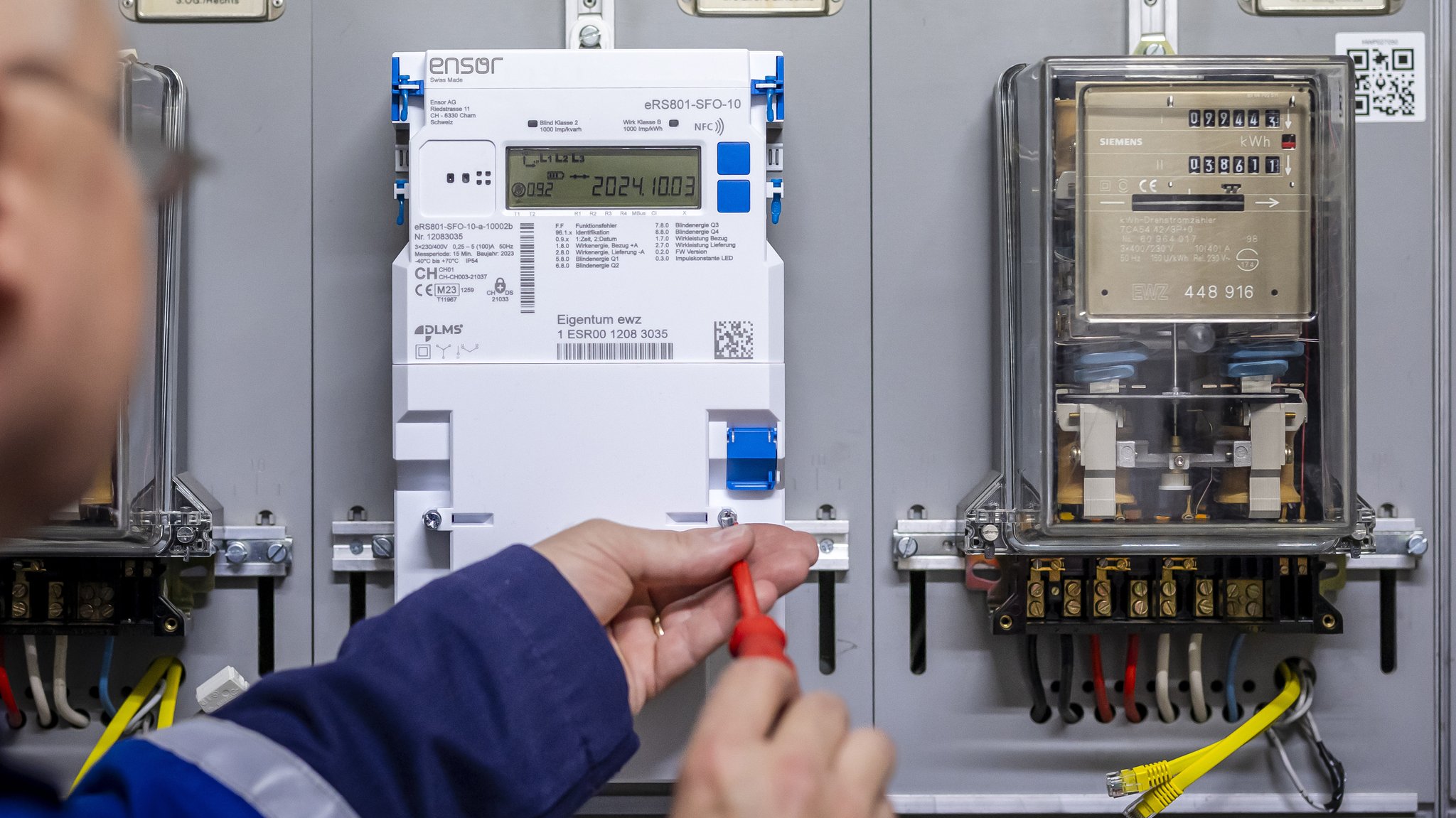 Smart Meter wird montiert