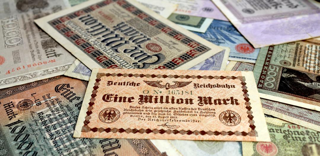 Ein Wertschein über eine Million Mark der Deutschen Reichsbahn.