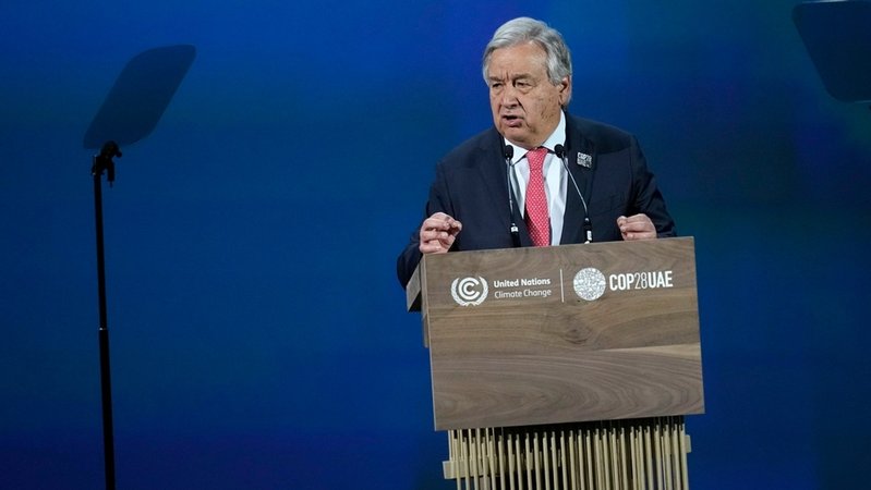 Dubai: Antonio Guterres, Generalsekretär der Vereinten Nationen, spricht bei der Eröffnungszeremonie des UN-Klimagipfels COP28. 