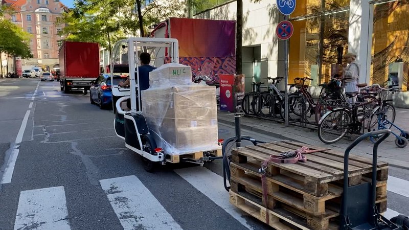 In München haben Experten jetzt einen Knotenpunkt für Lastenräder aufgebaut.