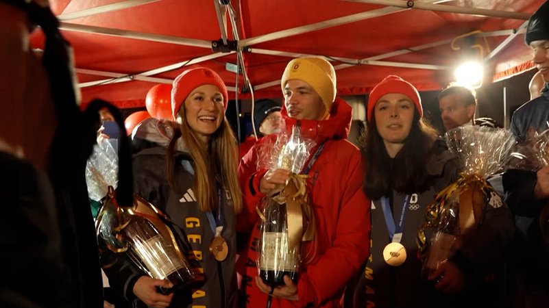 Olympioniken werden bei Empfang in Oberstdorf gefeiert | Bild: Bayerischer Rundfunk 2026 Olympioniken werden bei Empfang in Oberstdorf gefeiert