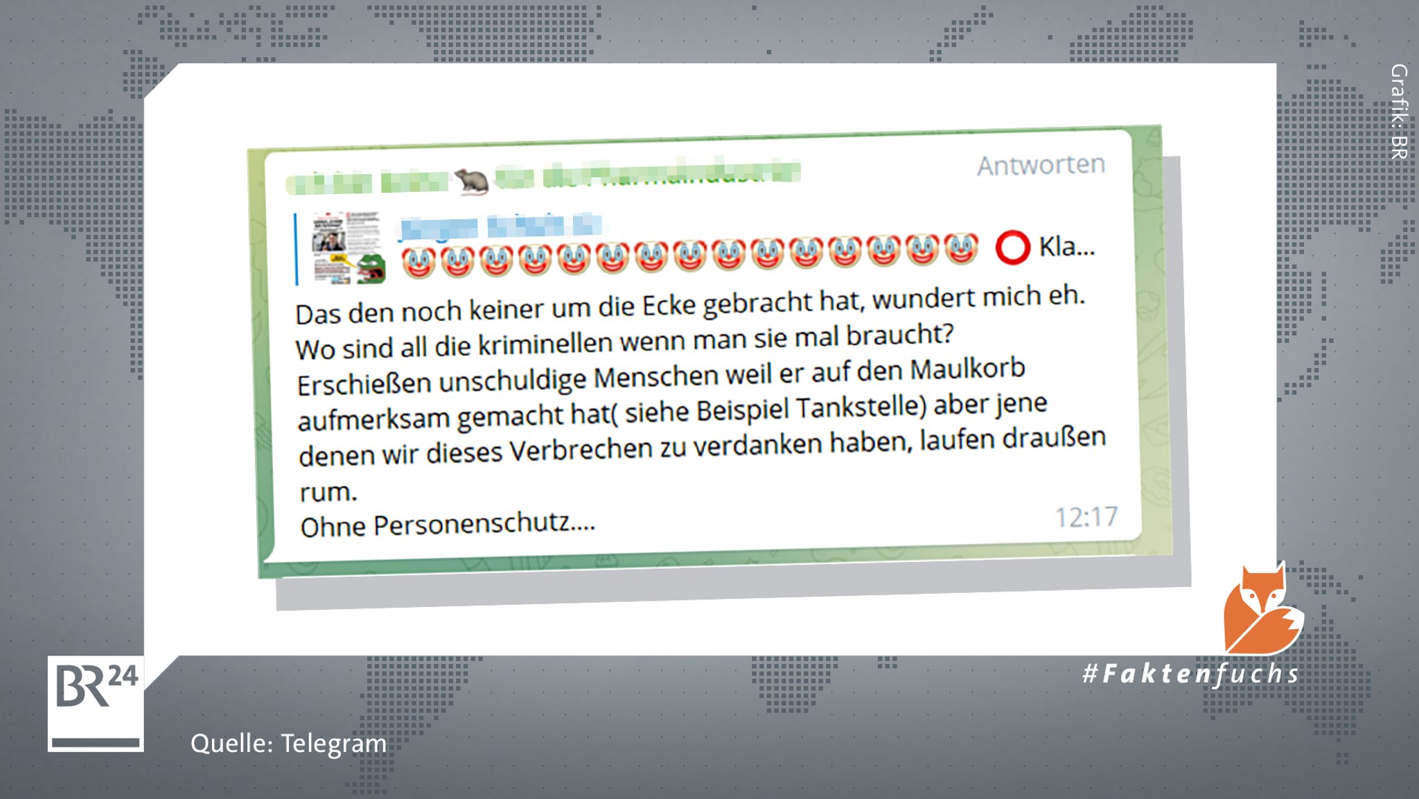 Nachricht zu einem Artikel über Karl Lauterbach in einer Telegram-Gruppe.