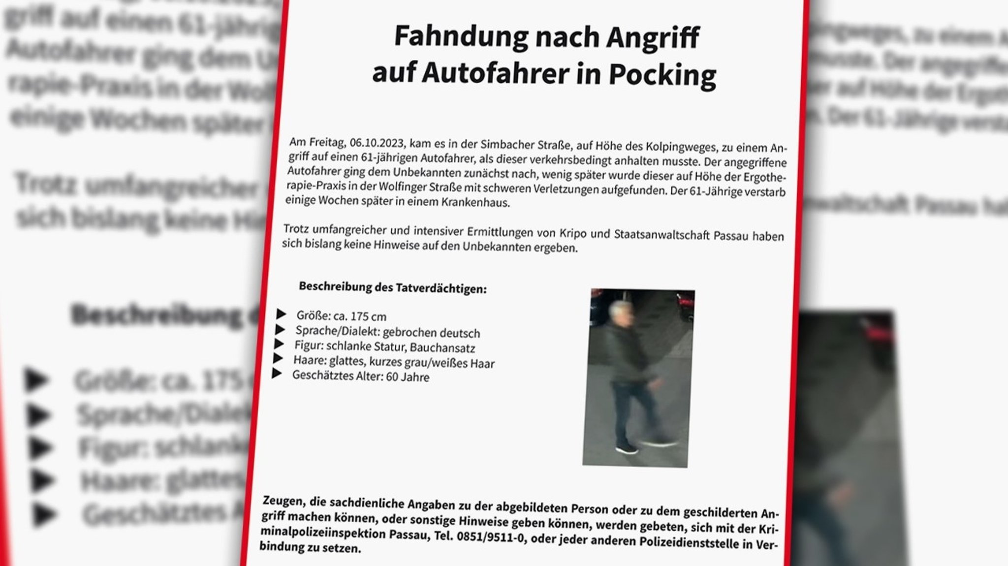 Das Fahndungsplakat der Kripo