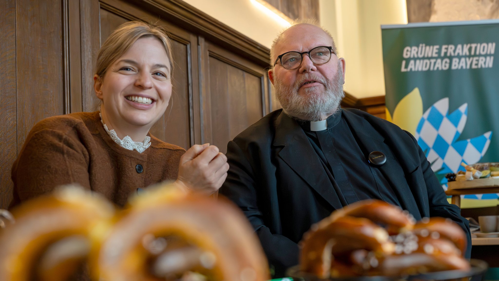 Grünen-Fraktionschefin Katharina Schulze und Kardinal Reinhard Marx, Erzbischof von München und Freising.