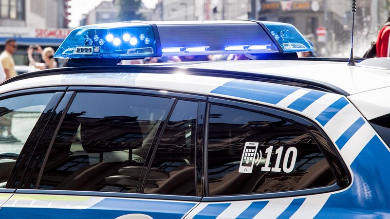 Polizeiauto in der Münchner Innenstadt