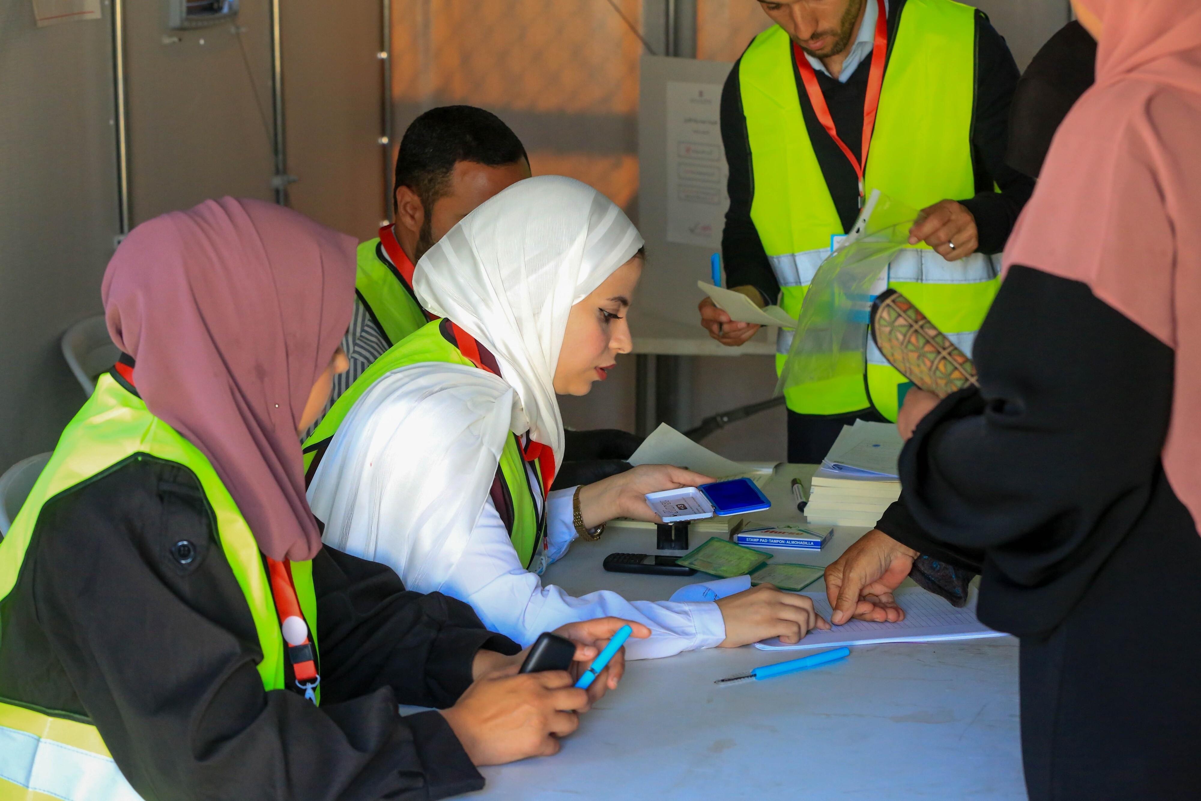 Kommunalwahl in Deir al-Balah im Zenralen Gazastreifen am 25.04.2026.