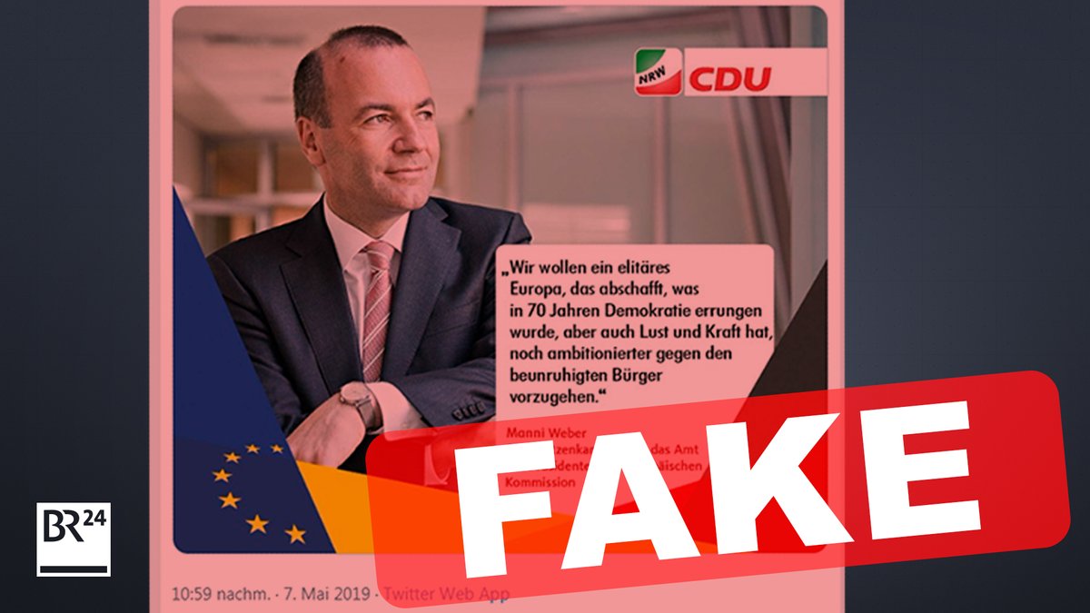 Falschmeldung über den EVP-Spitzenkandidaten Manfred Weber. 