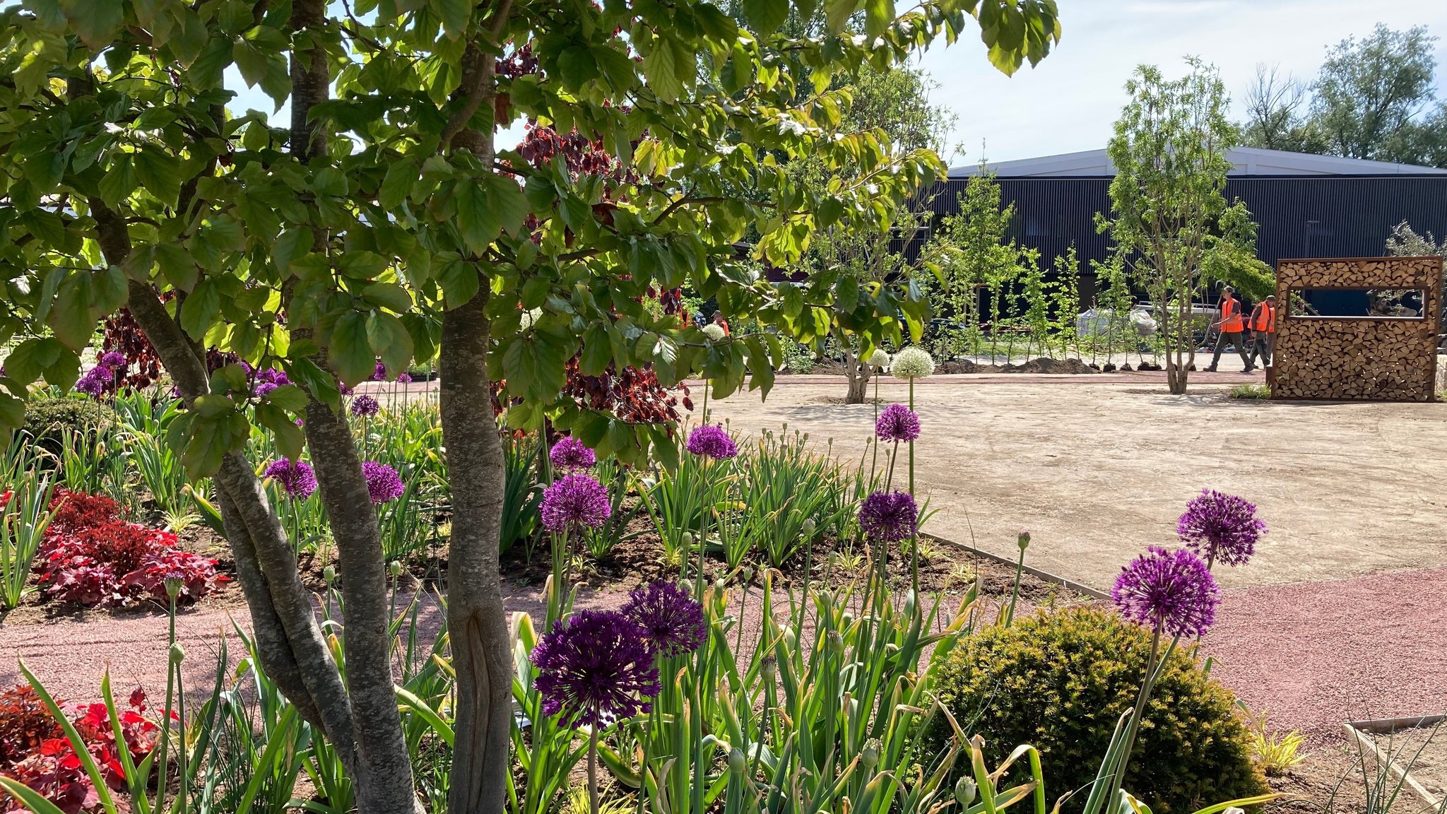 Blumen und Bäume auf dem Gelände der Landesgartenschau