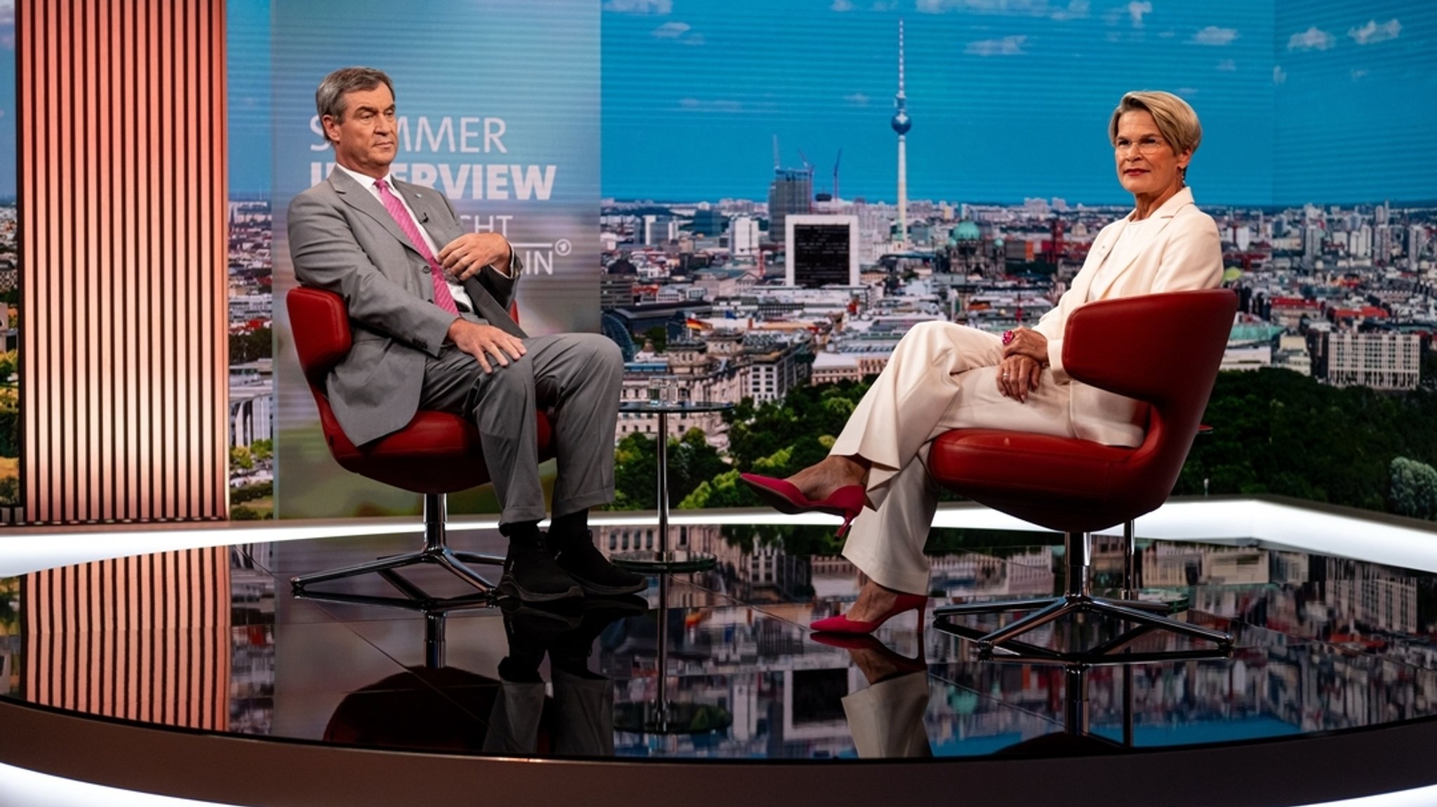 Markus Söder zu Gast im ARD-Hauptstadtstudio