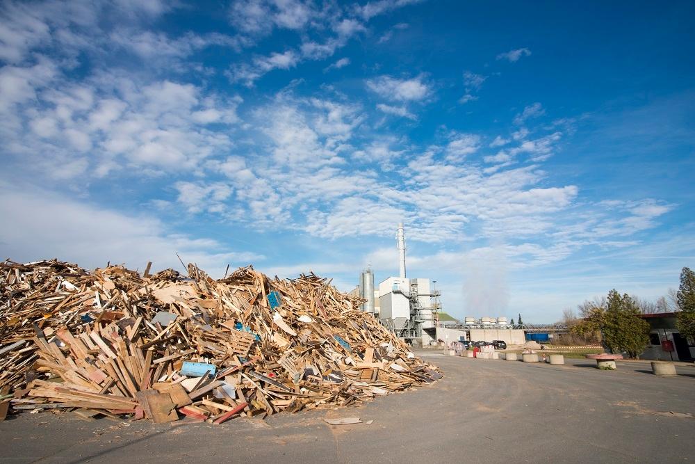 Das Biomassekraftwerk Zapfendorf im Landkreis Bamberg.