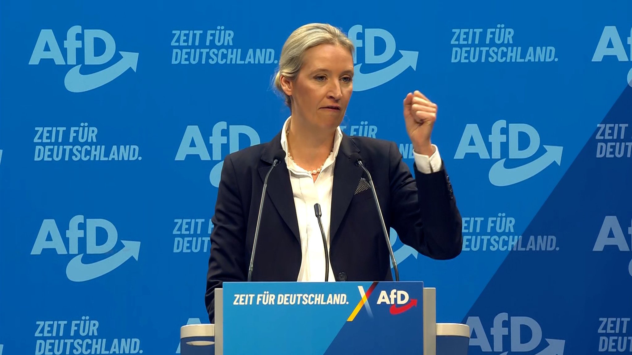 AfD-Parteitag in Riesa: Im Mittelpunkt stand die Wahl der Parteivorsitzenden Alice Weidel zur Kanzlerkandidatin. 