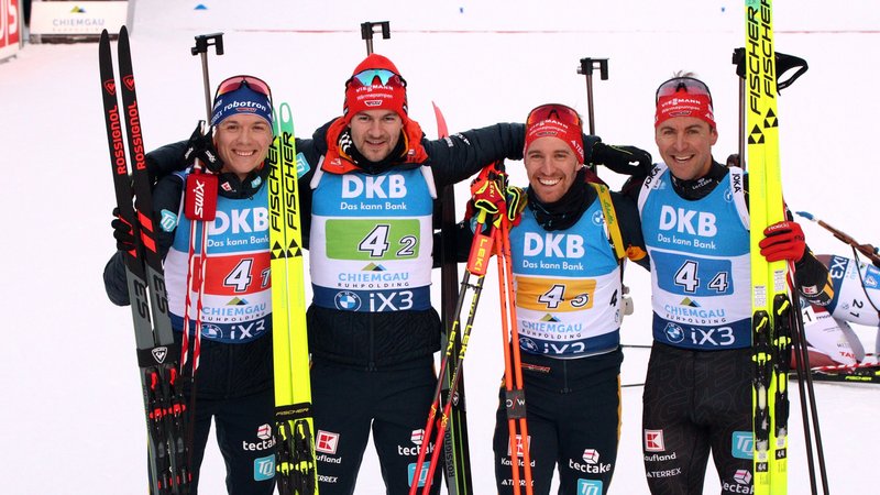 Deutsche Biathlon-Staffel Ruhpolding | Bild: picture-alliance/dpa Deutsche Biathlon-Staffel Ruhpolding