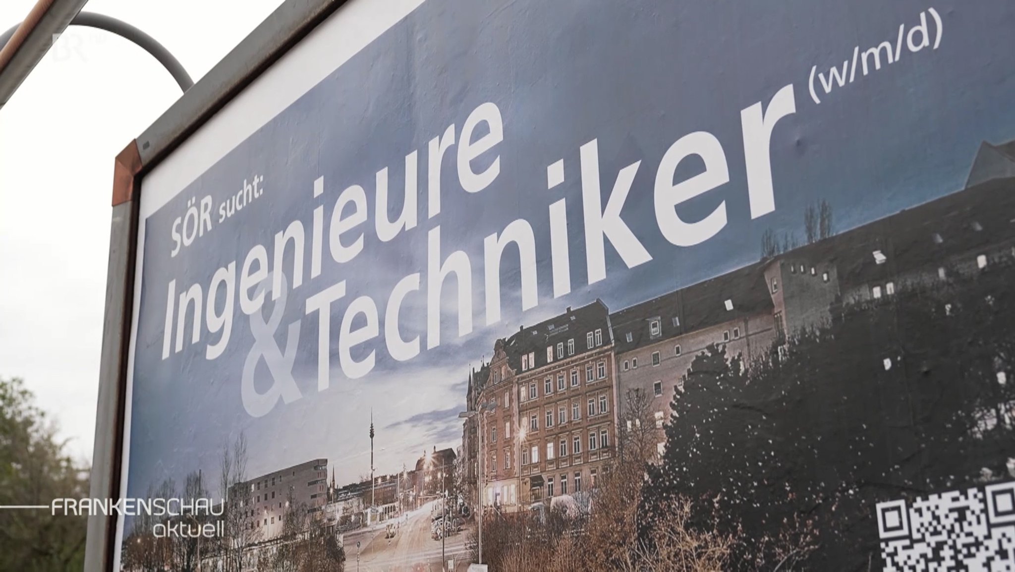 Plakatwerbung von SÖR mit der Suche nach Ingenieuren und Technikern.