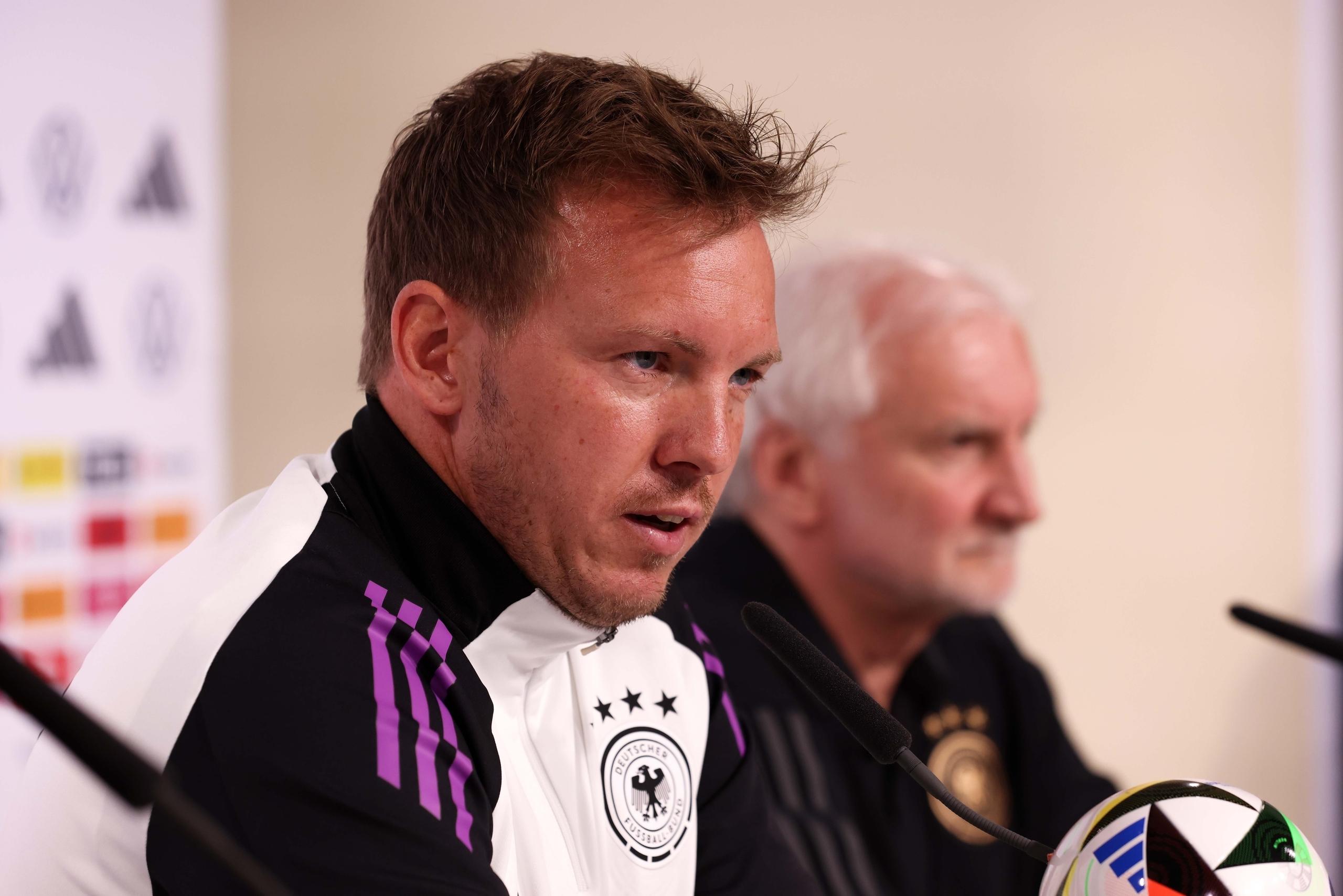 Bundestrainer Julian Nagelsmann und DFB-Sportdirektor Rudi Völler