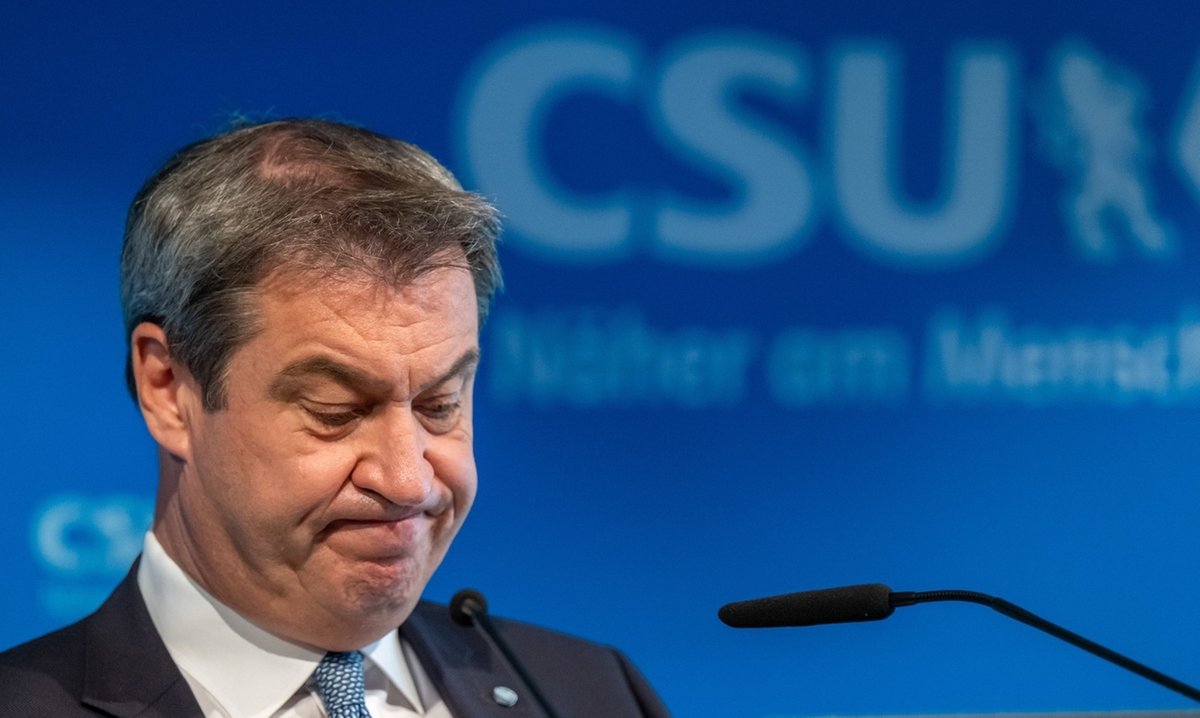 04.05.2022, Bayern, München: Markus Söder, CSU-Parteivorsitzender, nimmt an einer Pressekonferenz in der Parteizentrale teil, um ein Statement zum Rücktritt von CSU-Generalsekretär Mayer zu geben. 