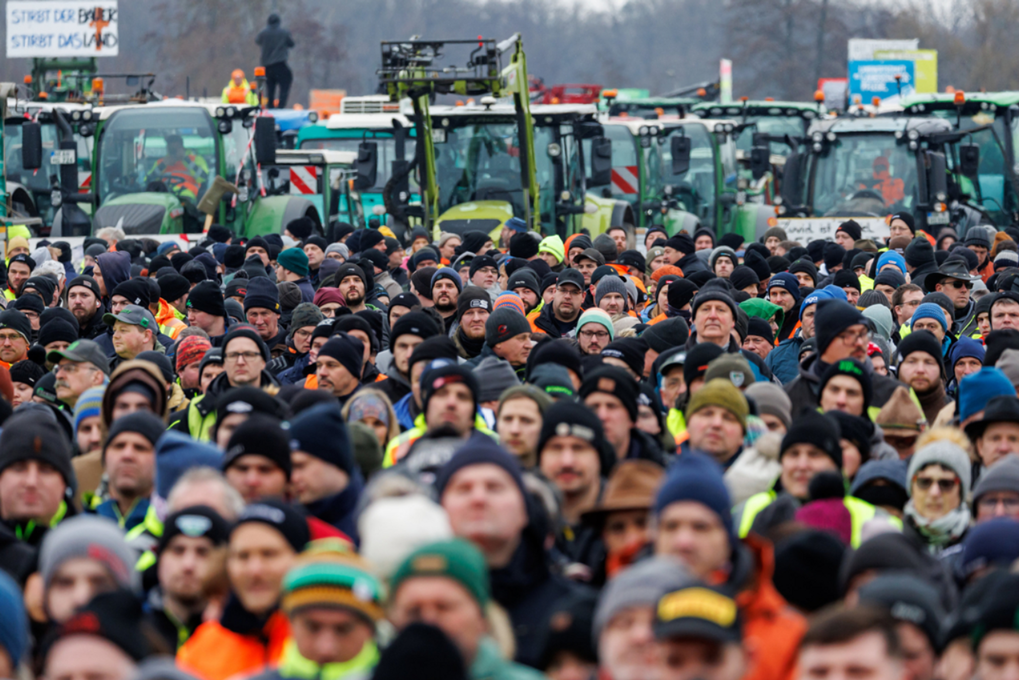 Landwirte protestieren gegen Kürzung Agrar-Diesel