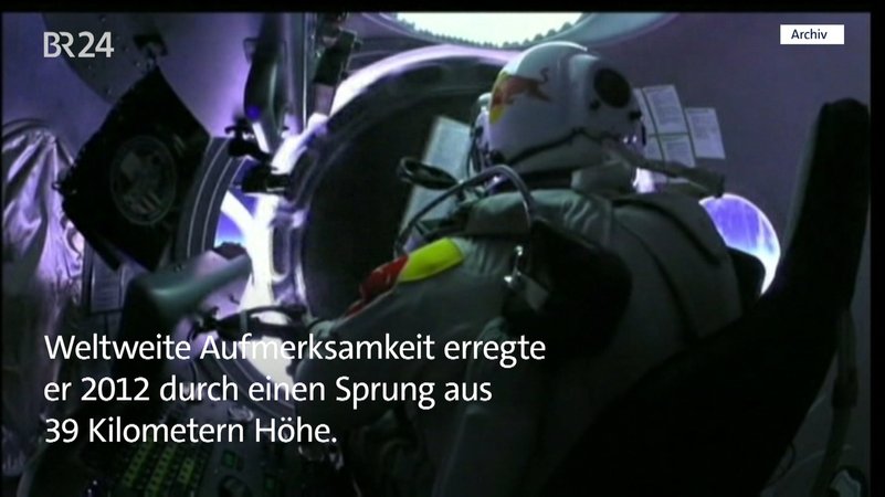 Der österreichische Extremsportler Felix Baumgartner ist tot. | Bild: BR Der österreichische Extremsportler Felix Baumgartner ist tot.