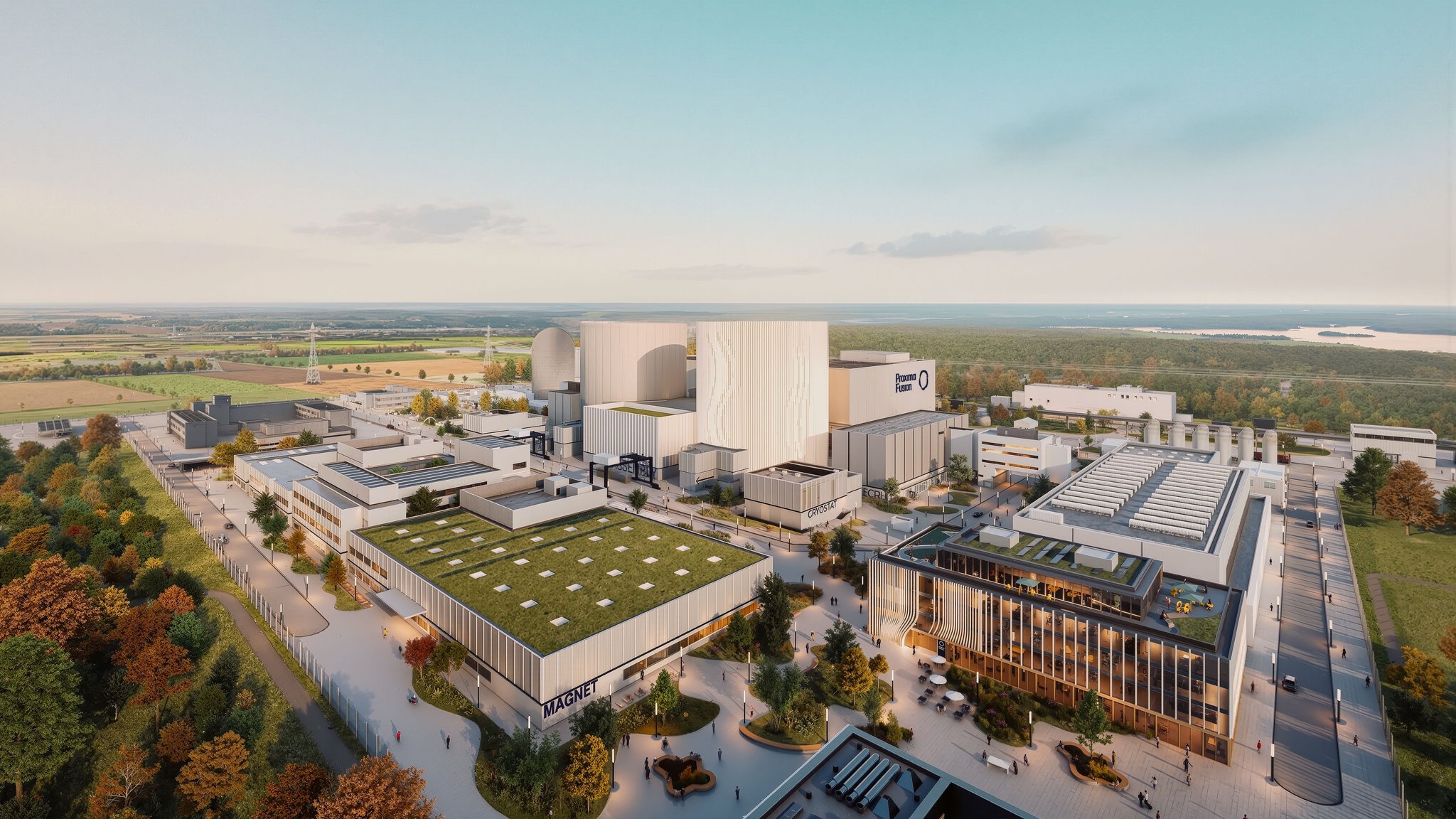 Illustration des des geplanten Fusionsreaktors "Stellaris" in Gundremmingen | Bild: dpa-Bildfunk/Proxima Fusion Illustration des des geplanten Fusionsreaktors "Stellaris" in Gundremmingen