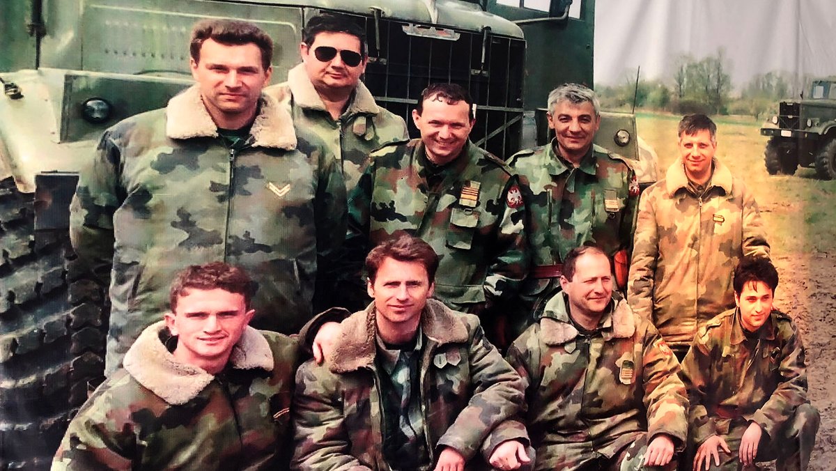 Die Mannschaft des 3. Bataillons der serbischen Raketen-Brigade 