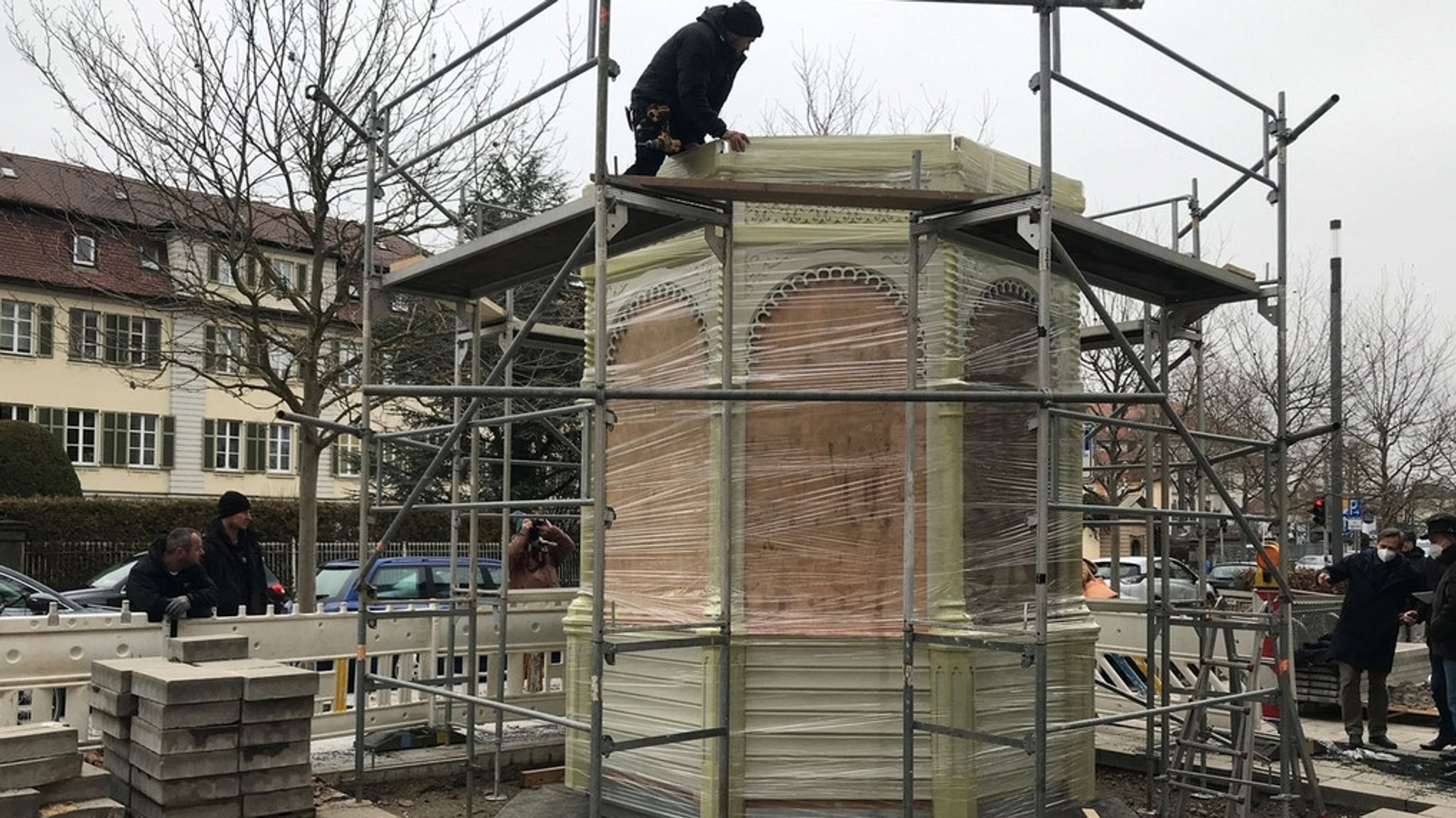 Der historische Pavillon in Ansbach wurde aufwendig restauriert (Archivbild)