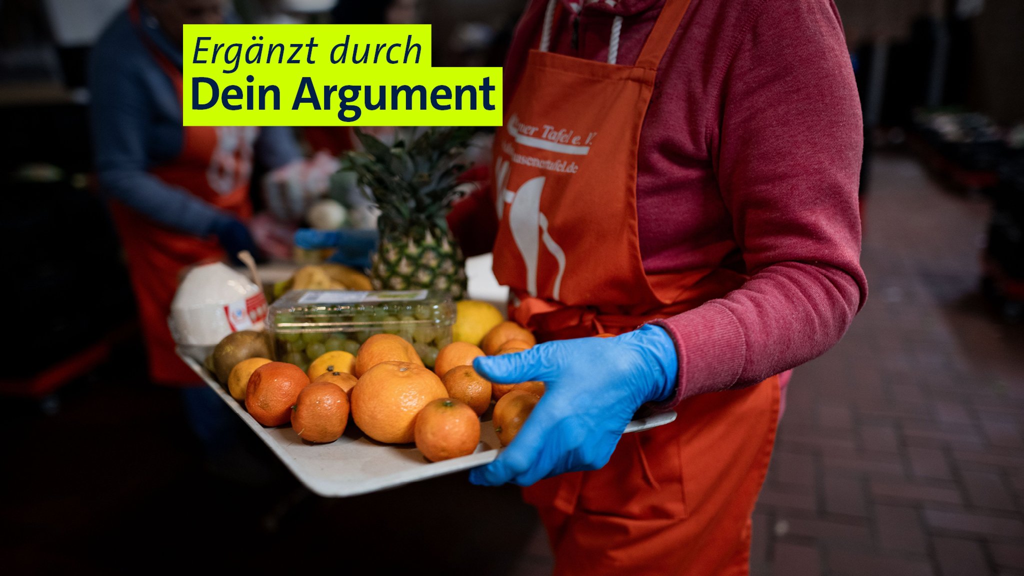 Obst bei der Tafel