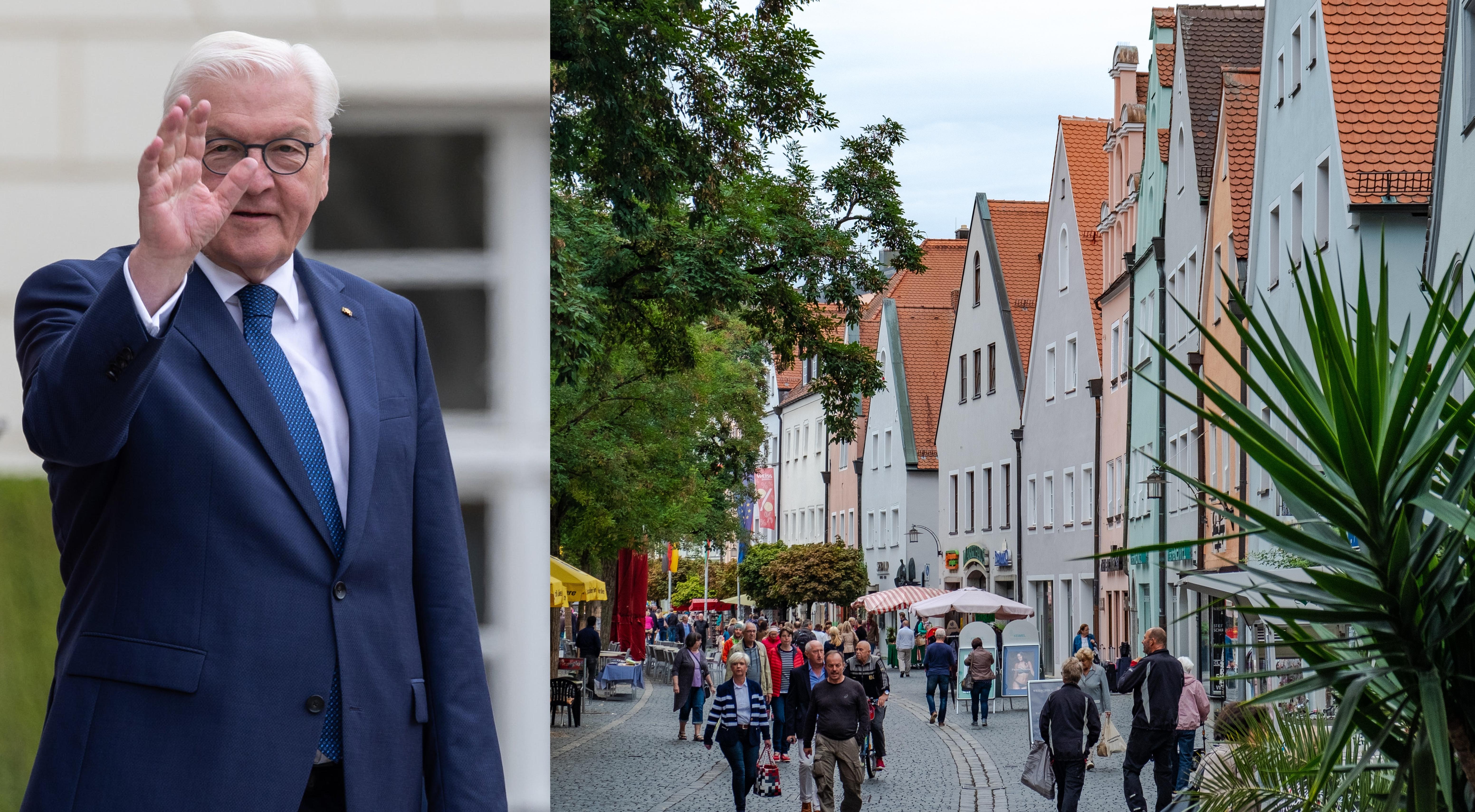Bundespräsident Steinmeier (Archiv), Innenstadt von Weiden