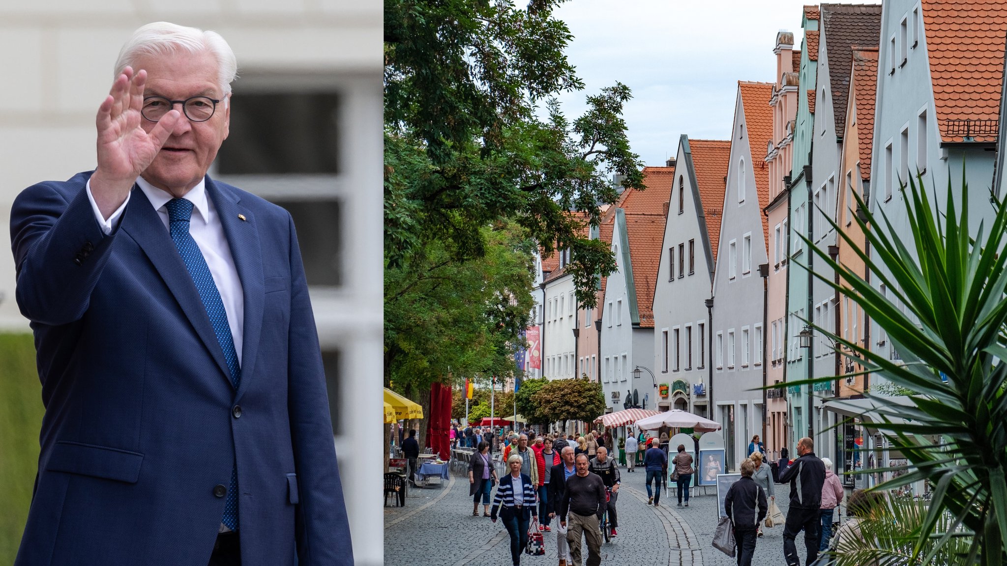 Bundespräsident Steinmeier (Archiv), Innenstadt von Weiden