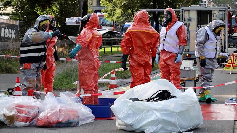 Feuerwehreinsatz in Blaichach nach einem Chemieunfall am Montag in einer Wäscherei | Bild: BR Feuerwehreinsatz in Blaichach nach einem Chemieunfall am Montag in einer Wäscherei