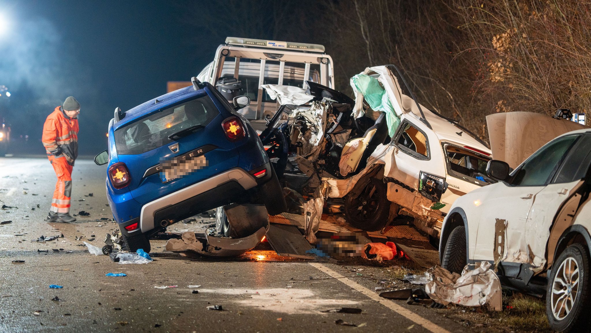 Drei Tote bei Unfall in Franken – darunter ein vierjähriges Kind