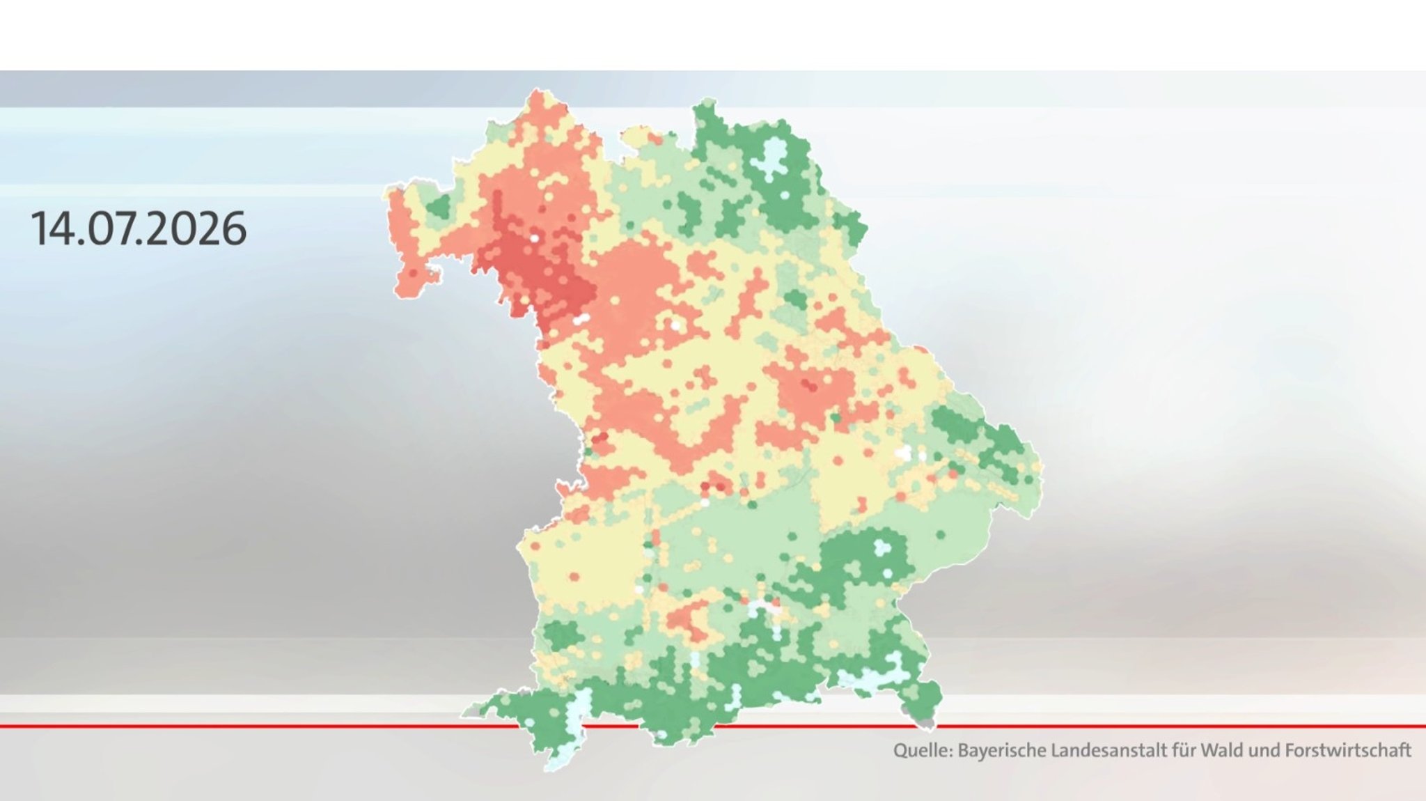 Walddürremonitor | Bild: Bayerische Landesanstalt für Wald- und Forstwirtschaft Walddürremonitor