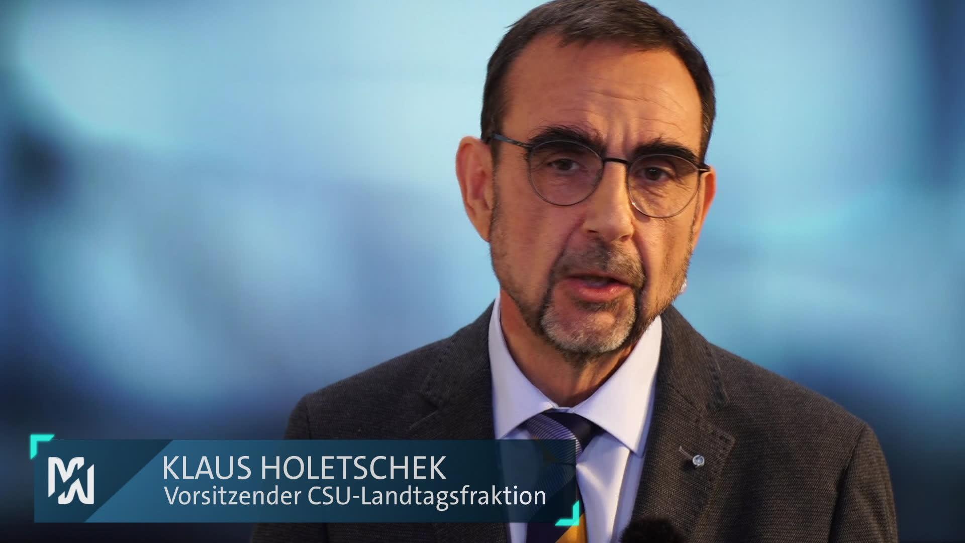 Video: Klaus Holetschek, CSU-Fraktionsvorsitzender und Ex-Staatsminister für Gesundheit und Pflege