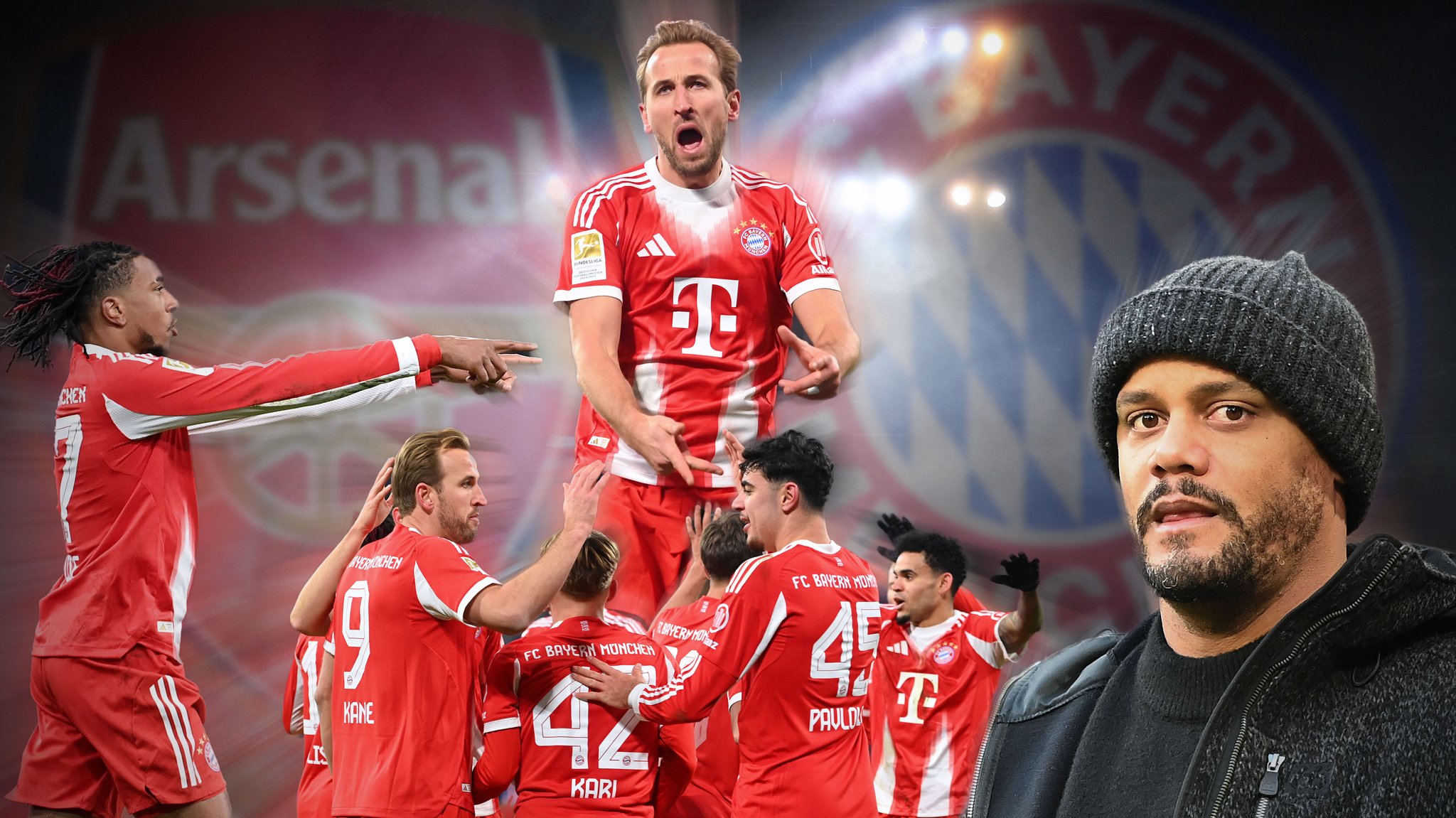 Triumphiert der FC Bayern auch bei Arsenal London? | Bild: picture-alliance / dpa Triumphiert der FC Bayern auch bei Arsenal London?