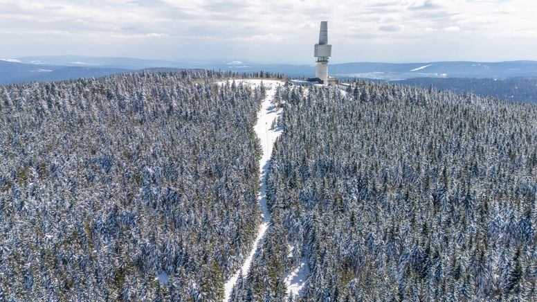 Winterwonderland in Franken: Der "Schneeberg" wird seinem Namen gerecht. | Bild:News5