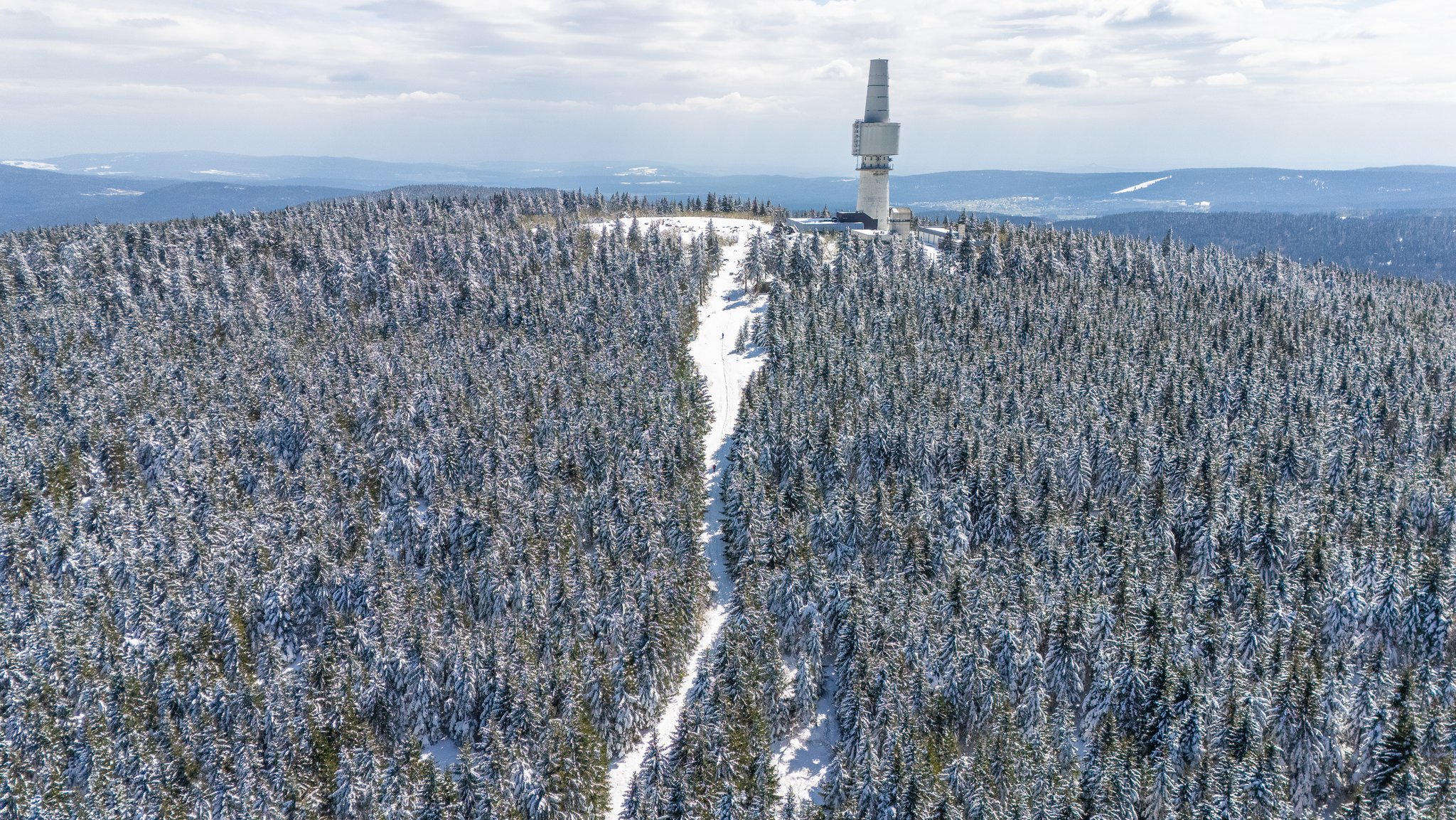 Winterwonderland in Franken: Der "Schneeberg" wird seinem Namen gerecht.