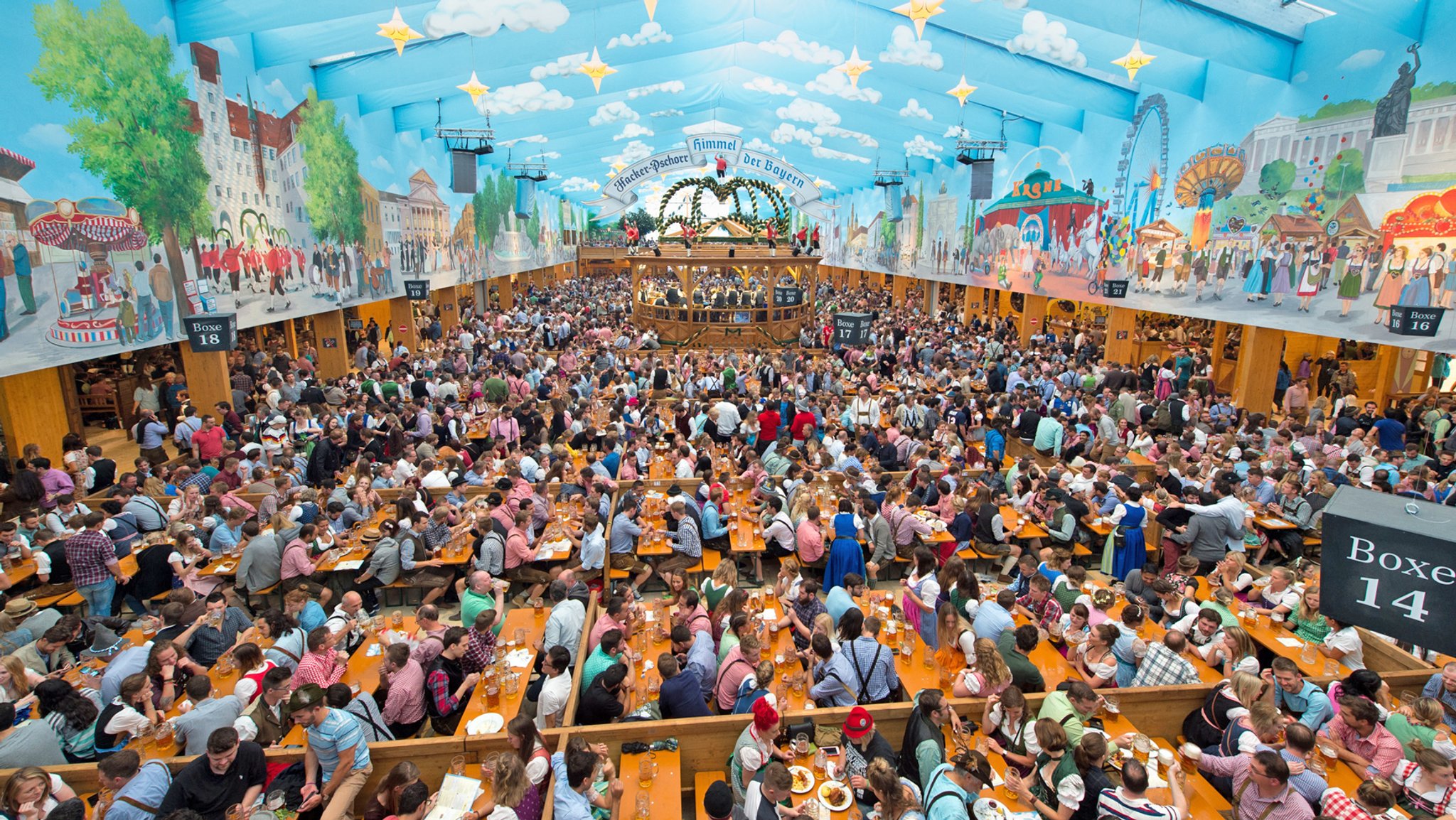 Zelt auf Oktoberfest 