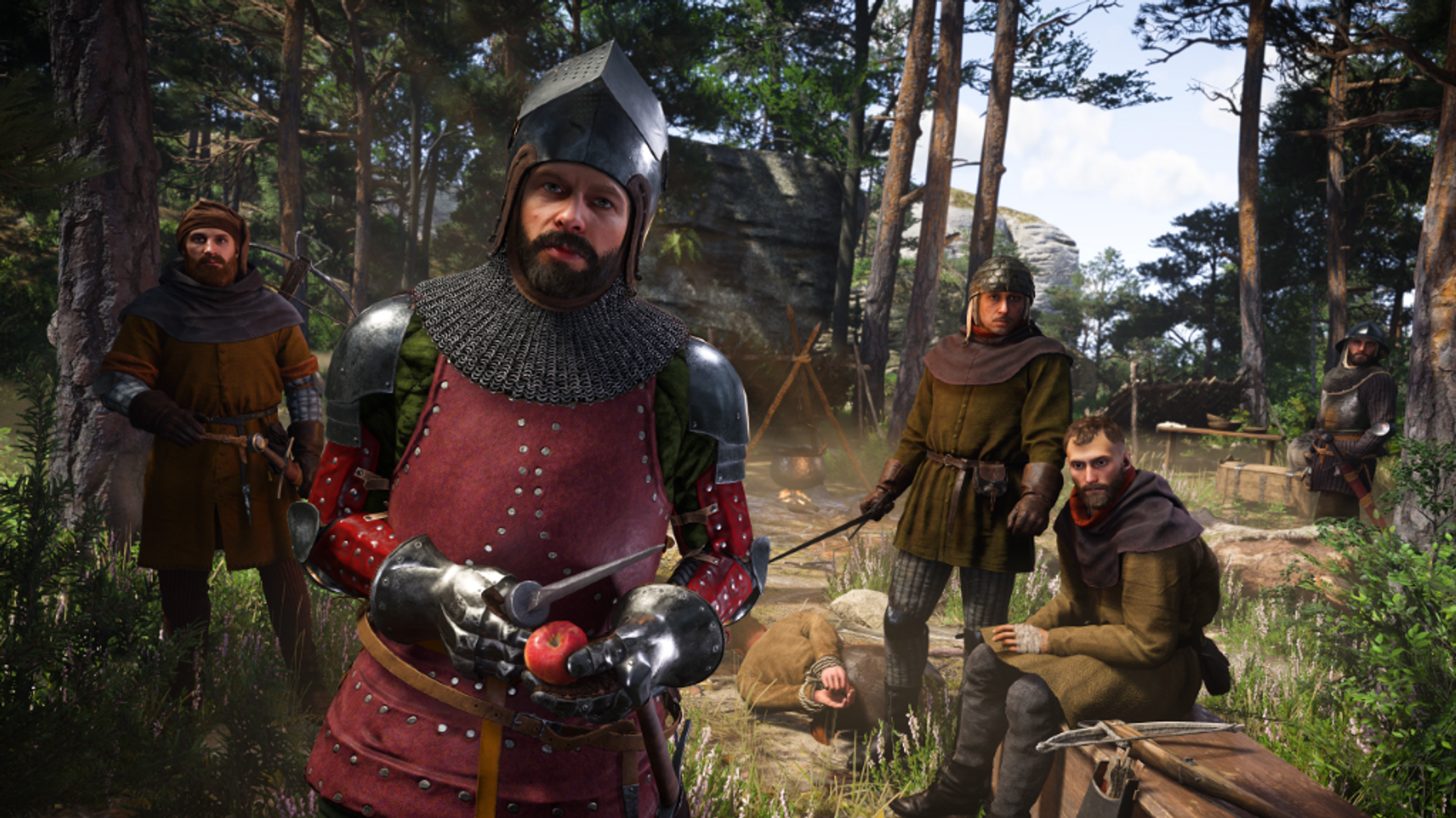 Ritter aus dem Spiel "Kingdom Come: Deliverance 2", welches im Mittelalter spielt. 