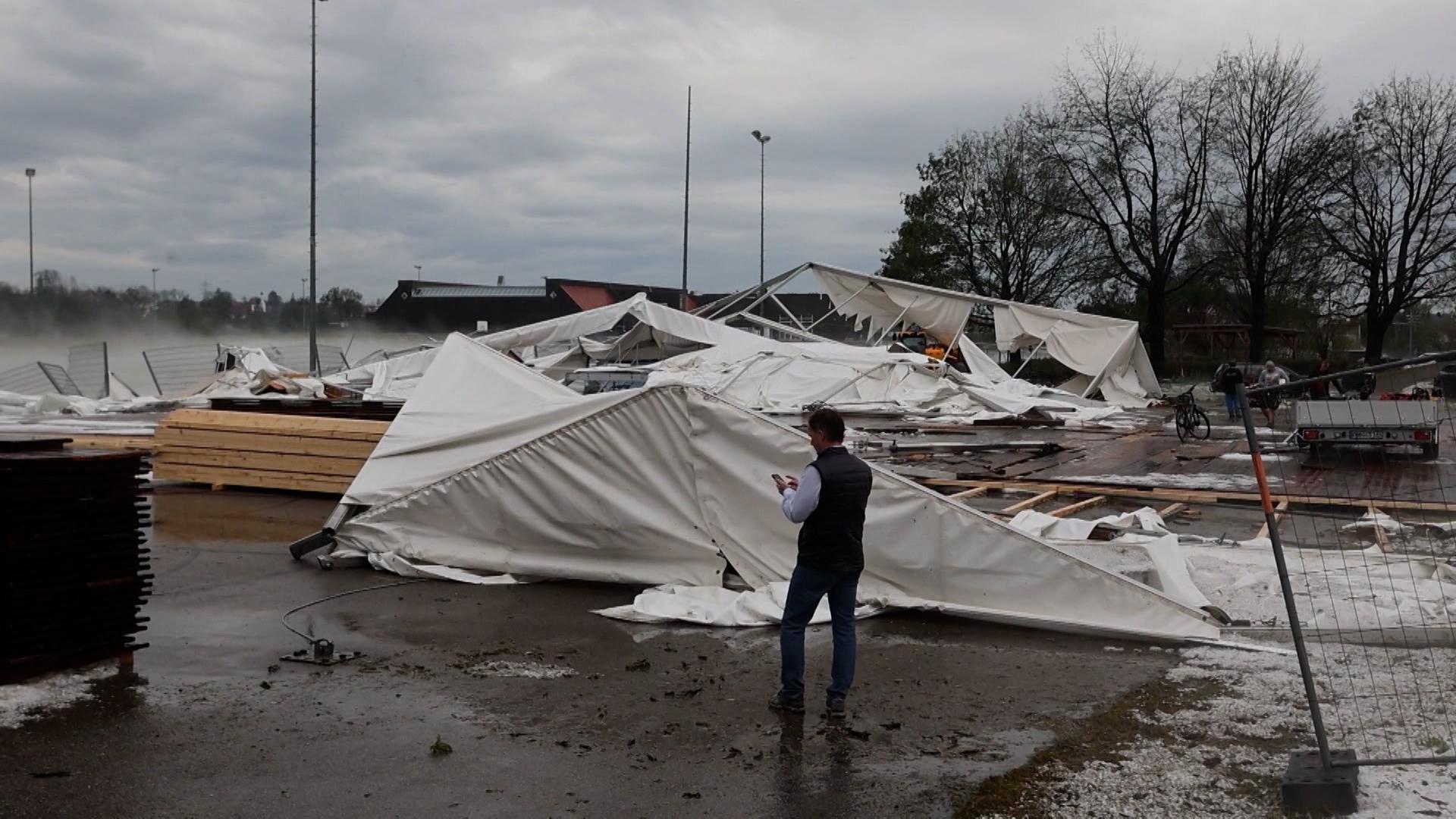 BR-Korrespondent Andreas Herz war in der Hagelnacht und am Tag danach mit Kamera und Mikrofon in Schwaben unterwegs.