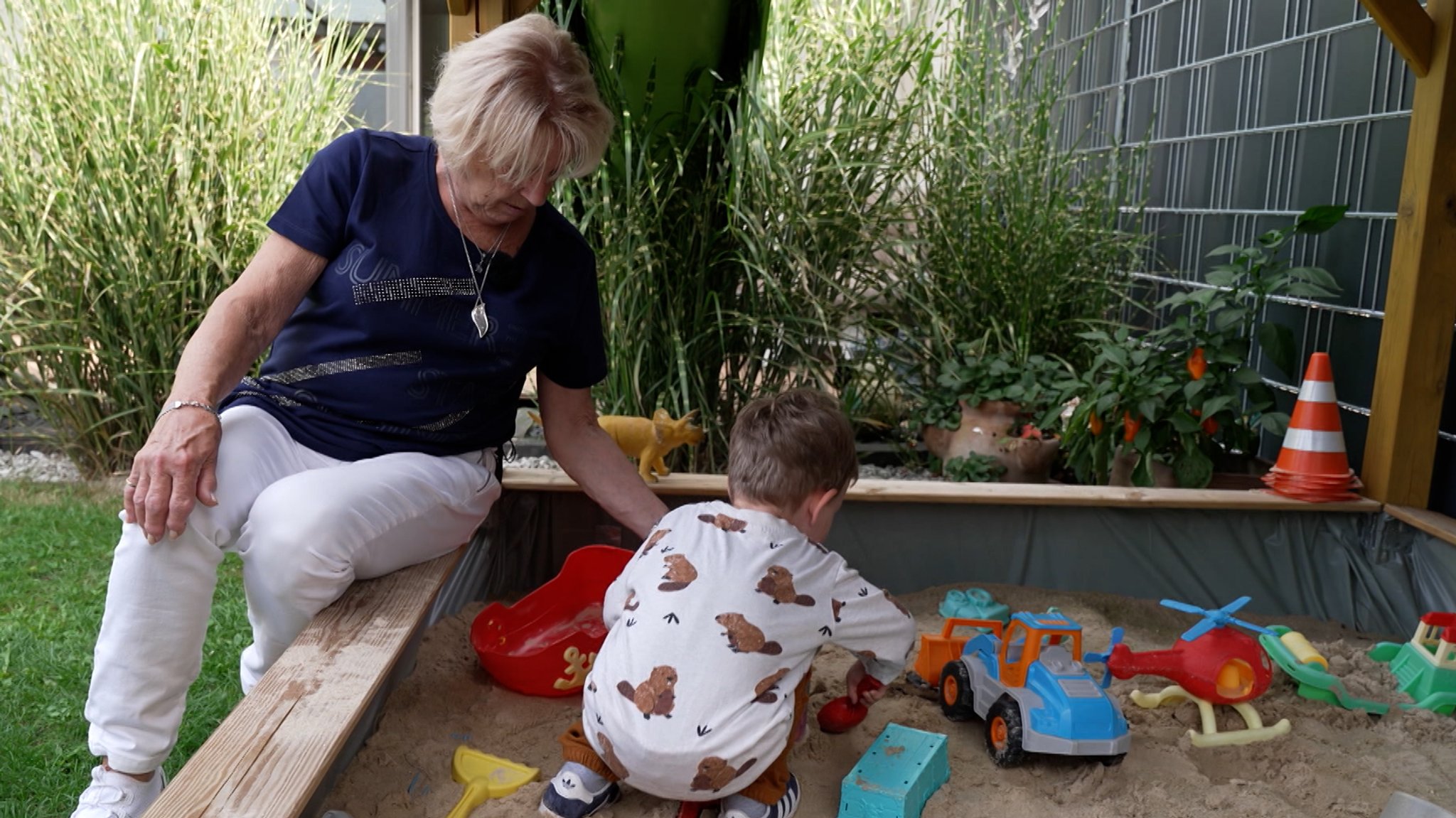 Wunsch-Oma und Enkel