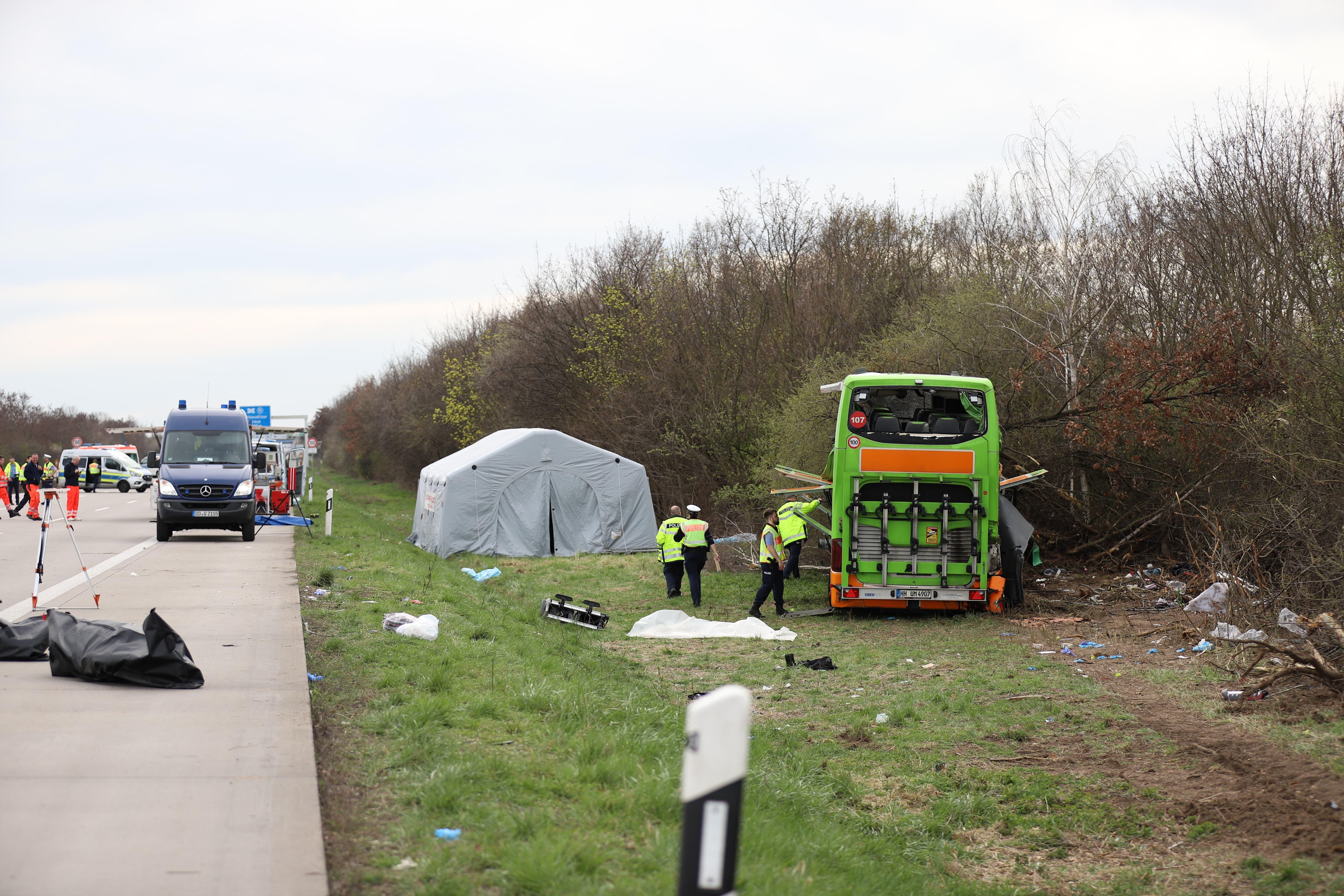 Busunglück bei Leipzig