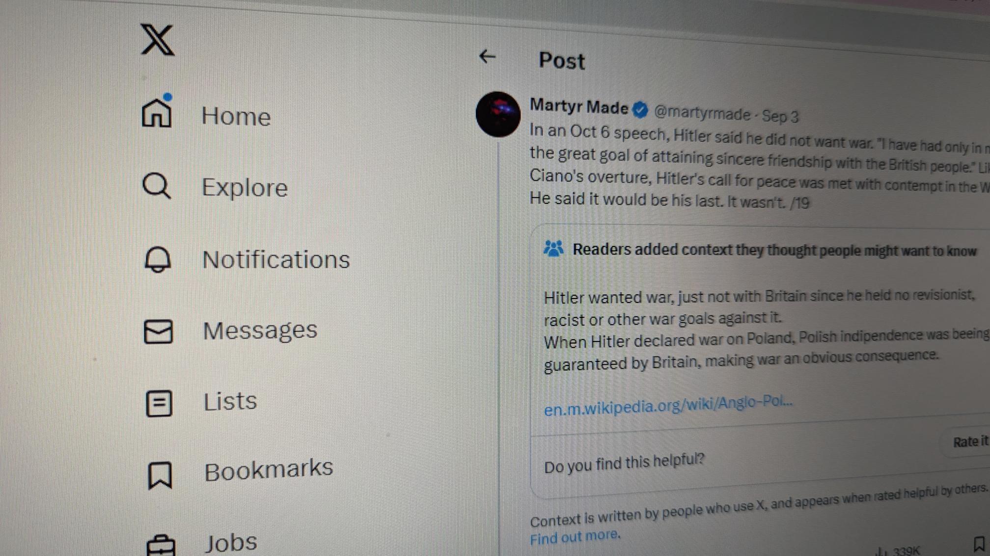 Geschichtsverdrehung auf Twitter, vormals X: Kann die Community Einhalt gebieten?