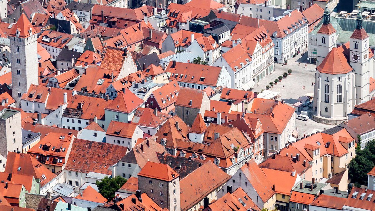 Häuserschluchten im mittelalterlichen Regensburg