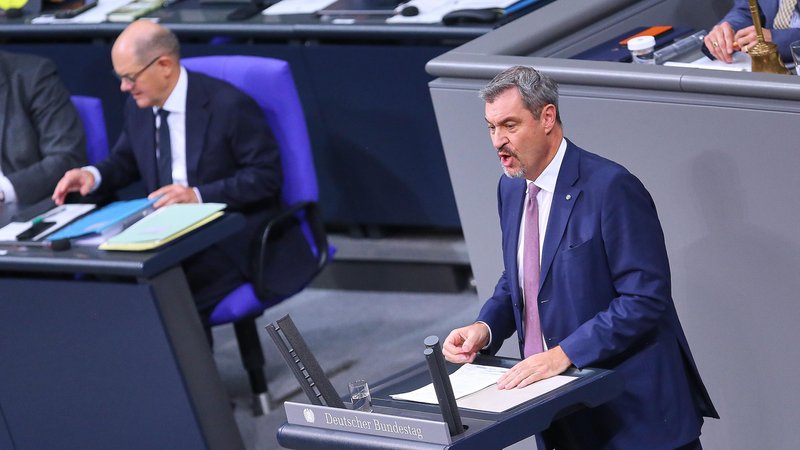 Söder spricht im Bundestag | Bild: picture alliance / dts-Agentur Söder spricht im Bundestag