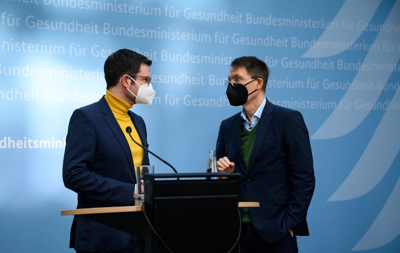 Pressekonferenz der Minister Lauterbach und Buschmann