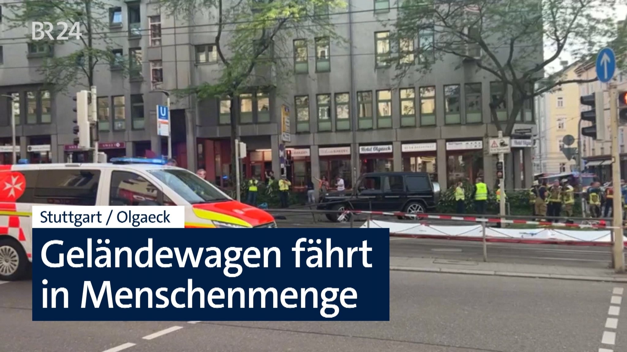  Auto fährt in Stuttgart in Menschengruppe – eine Tote