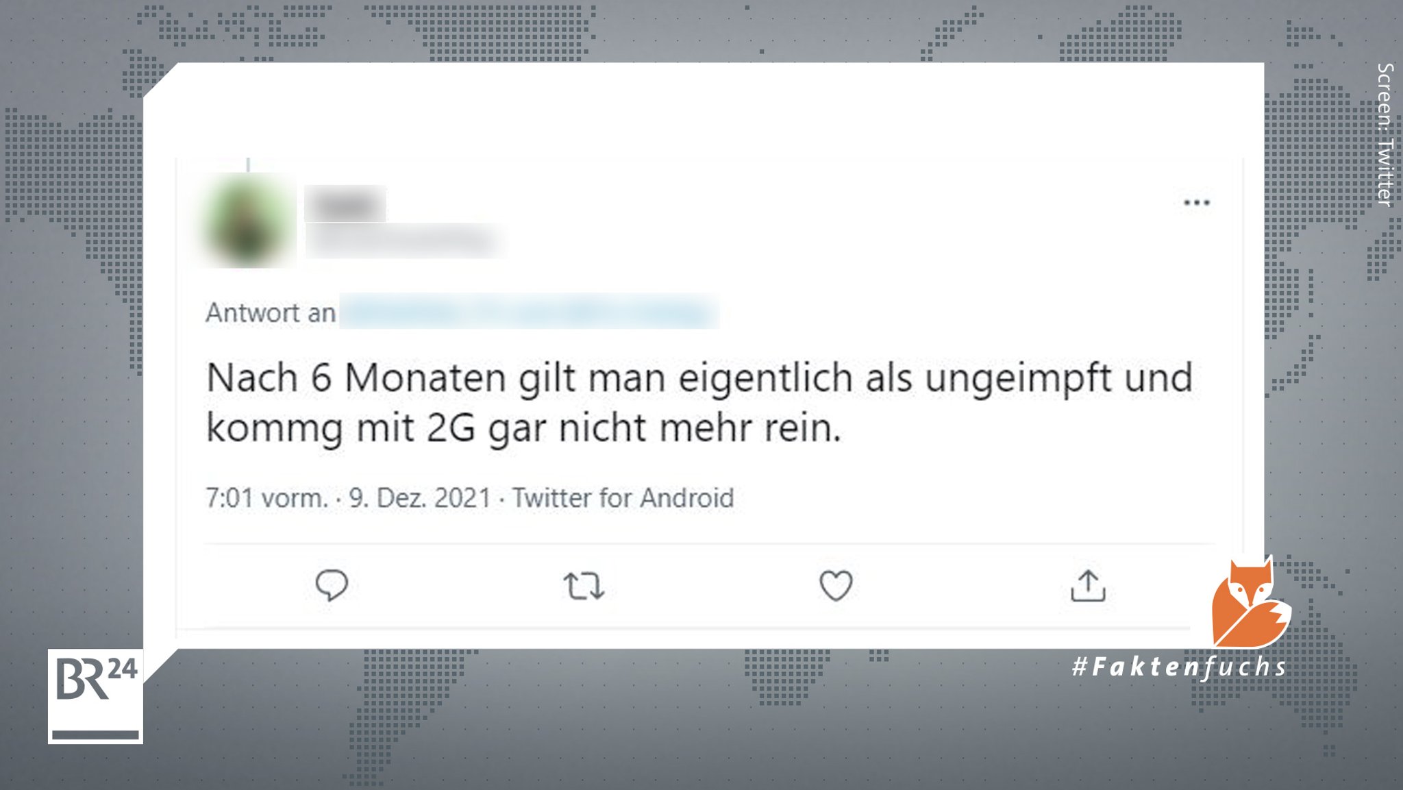 Tweet zu Impfstatus