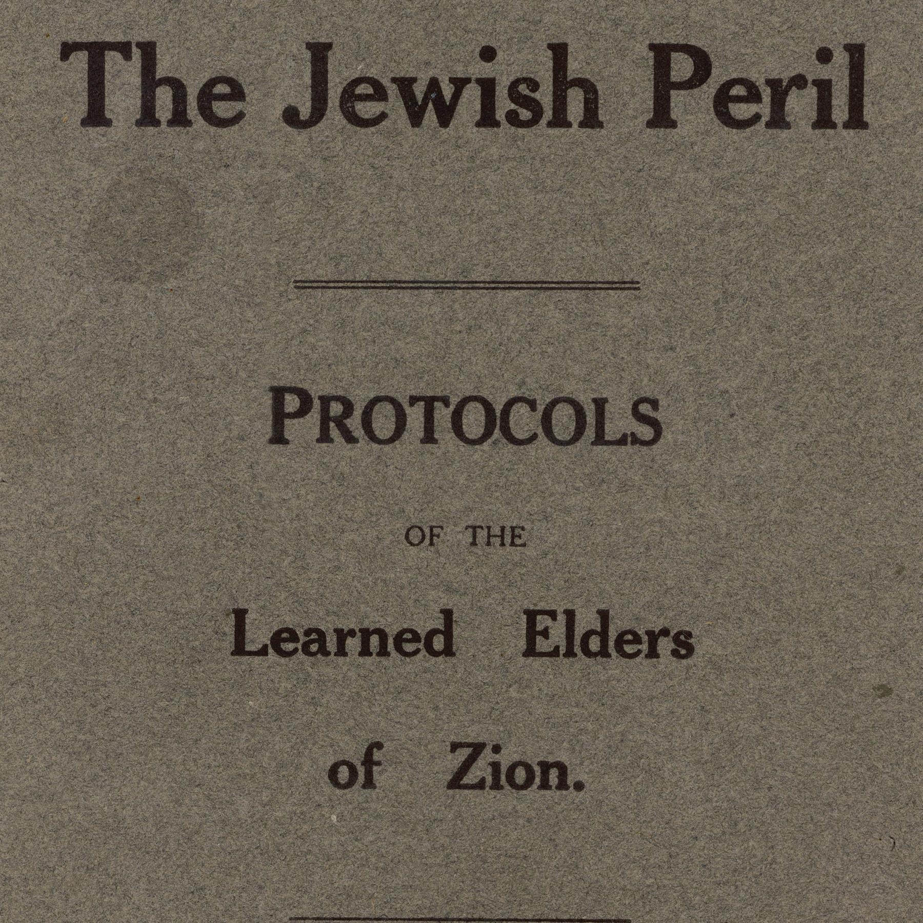 Die Protokolle der Weisen von Zion - Geschichte einer Fälschung