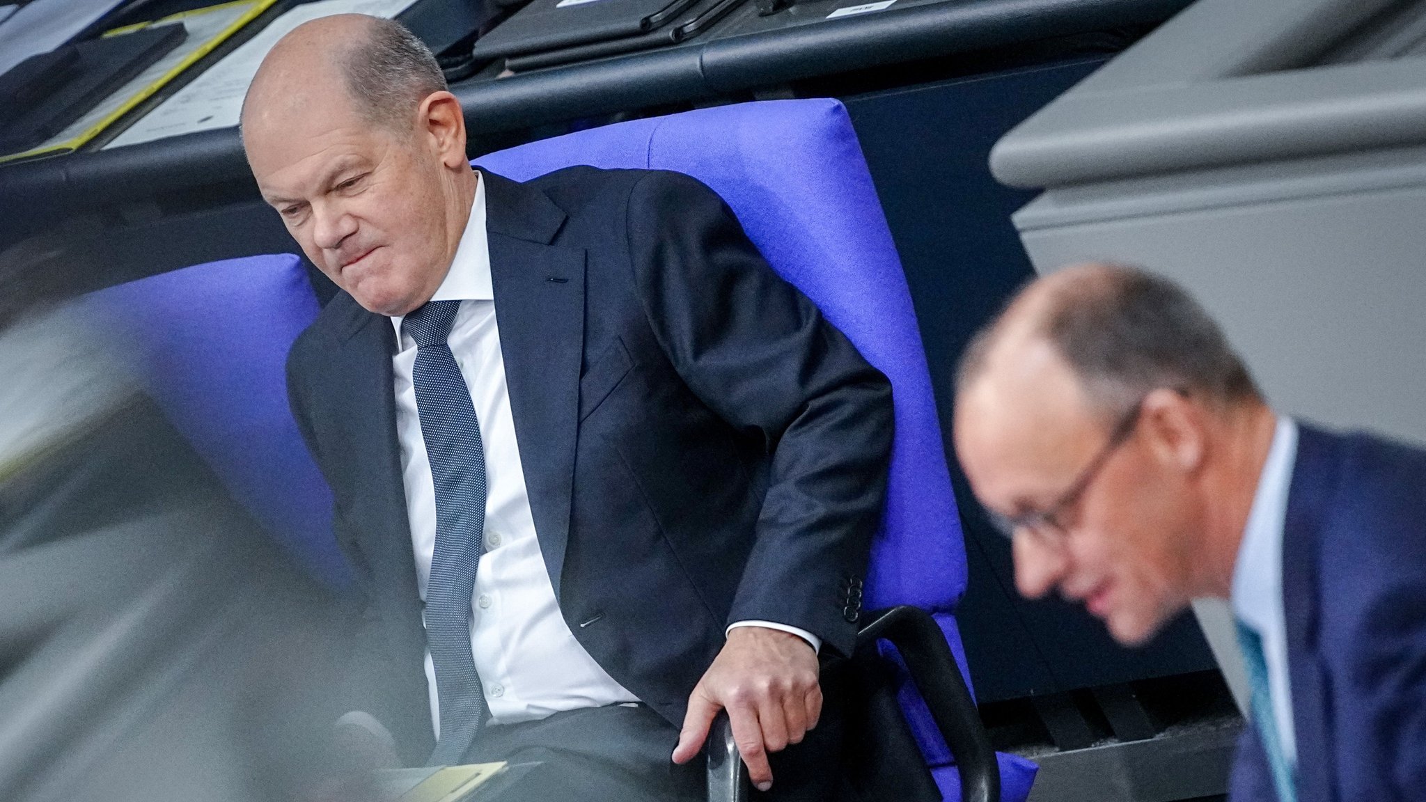 Generaldebatte: Olaf Scholz (links), Friedrich Merz