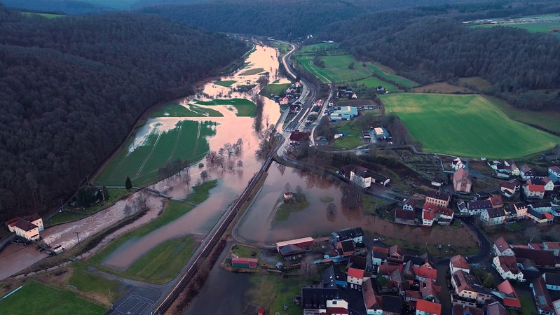 Überschwemmungen in Franken
